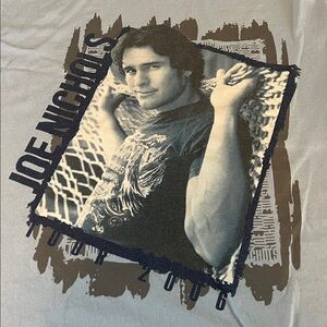 Joe Nichols 2006 Tour Graphic TShirt Blue Size Medium